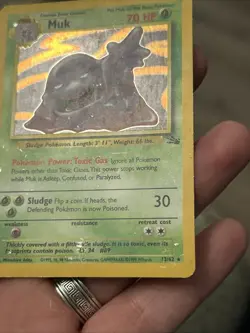 Pokemon TCG Muk 13/62 Fossil 1999 Holo Rare- MP #1 - Image 4