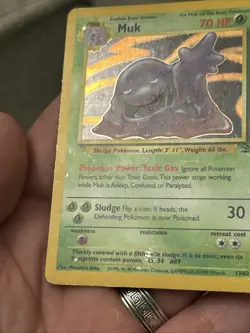 Pokemon TCG Muk 13/62 Fossil 1999 Holo Rare- MP #1 - Image 5