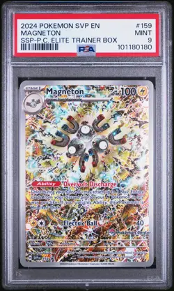 2024 POKEMON SVP EN-SV BLACK STAR PROMO #159 MAGNETON PSA 9 - Image 1