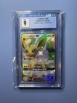 2019 Pokemon SM Hidden Fates Leafeon GX #SV46/SV94 CGC 9 - Image 1