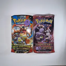Mega Evolutions 22.87g Destined Rivals 22.43g Booster Pack Pokemon TCG 2 PACK - Image 1