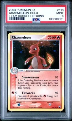 2004 Pokemon EX Team Rocket Returns Charmeleon #110 Holo PSA 9 - Image 1