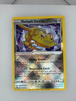 2022 Pokemon Lost Origin Radiant Steelix 124/196 NM - Image 1