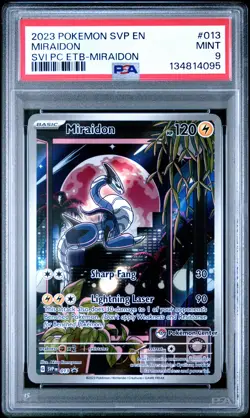 2023 POKEMON SCARLET & VIOLET POKEMON CENTER ETB PROMO SVP #013 MIRAIDON PSA 9 - Image 1