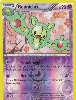REUNICLUS REVERSE-HOLO 76/113 POKEMON BLACK AND WHITE LEGENDARY TREASURES - Image 1
