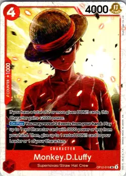 One Piece | Legacy of the Master | Monkey.D.Luffy | SR | OP12-015 | NM - Image 1