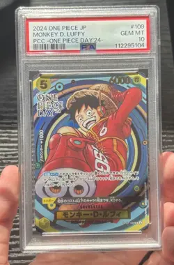 Monkey D. Luffy OP07-109 PSA 10 “One Piece Day” - Image 1