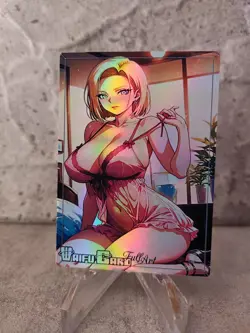Android 18 DBZ Trading Card Waifu Goddess Story Anime Girl holo Karte Manga Full - Image 1