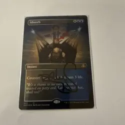MTG: Signed By Artist - English Absorb (Borderless) NM Foil Dominaria Remastered - Image 1
