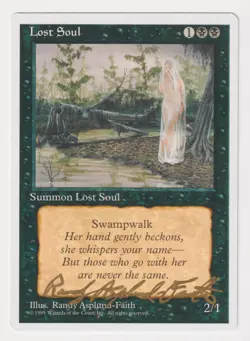 Gold Signed Lost Soul LP 4th Edition Artist Randy Asplund-Faith 1995 MTG Magic! - Image 1