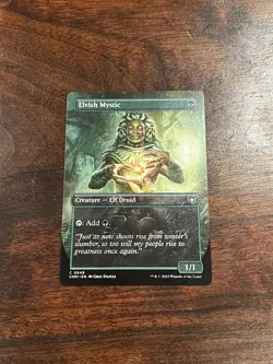 Borderless ELVISH MYSTIC mtg Commander Masters - MINT (+regular Card) - Image 1