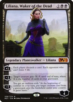 MTG - Liliana, Waker of the Dead - Core Set 2021 - X1 - (NM) - #U5467 - Image 1