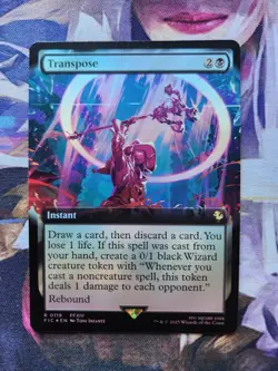 MTG Final Fantasy - Transpose - Extended Art FOIL NM - Image 1