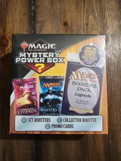NEW! Magic MYSTERY POWER BOX 4 Booster Packs, 2 Promos, 1 Collector Booster 🔥🔥 728192541452 - Image 1