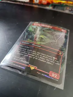 MTG Magic REX Jurassic World Collection Hunting Velociraptor (Borderless) #0004 - Image 2