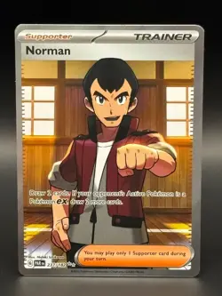 Pokemon Norman 237/182 Paradox Rift Full Art Ultra Rare Holo Trainer - Image 1