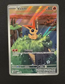 Pokemon TCG Victini 208 Scarlet & Violet Promo Black Bolt Illustration Rare NM - Image 1