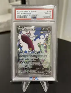 Charmina V PSA 10 FA Alternative 186/203 Evolution Celeste Carte Pokemon - Image 1
