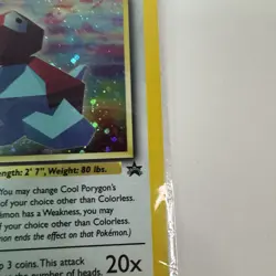Cool Porygon #15 Black Star Promo Pokemon Card - WOTC Holo - Moderately Played - Image 4