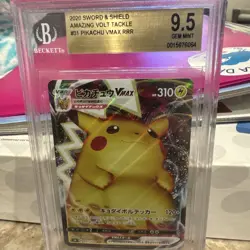 2020 Pokemon Japanese Amazing Volt Tackle - Pikachu VMAX RRR #031/100 BGS 9.5 - Image 1