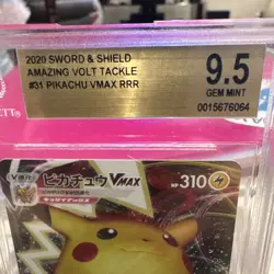 2020 Pokemon Japanese Amazing Volt Tackle - Pikachu VMAX RRR #031/100 BGS 9.5 - Image 3