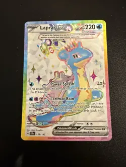 Pokemon TCG Lapras EX Full Art Ultra Rare Holo Card 158/142 Near Mint - Image 1