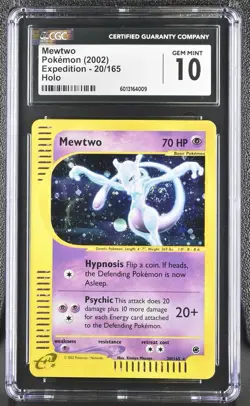 Pokemon Mewtwo Expedition Holo Rare #20 CGC 10 Gem Mint - Image 1