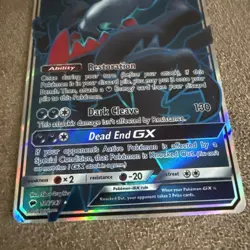 Pokemon Darkrai GX TCG Full Art Holo Card 139/147 Sm-Burning Shadows 2017 - Image 2