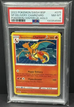 PSA 8 Special Delivery Charizard Pokemon Sword & Shield SWSH075 - Image 1