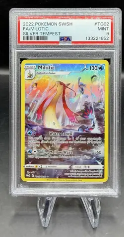 2022 POKEMON SWORD & SHIELD SILVER TEMPEST #TG02 FULL ART/MILOTIC PSA 9 - Image 1