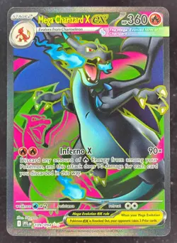 2025 Pokemon Phantasmal Flames - PFL EN #109/094 Mega Charizard X ex Ultra Rare - Image 1