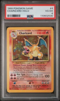 Pokemon TCG 1999 Pokemon Game Charizard PSA 4 #4 - Image 1