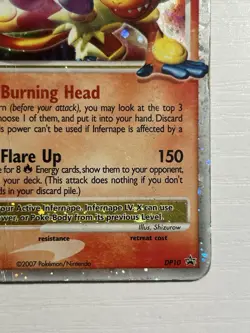 Pokemon Diamond and Pearl Black Star Promo Infernape LV.X DP10 DMG - Image 4