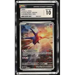 CGC 10 Latios #203/191 Pokemon Surging Sparks English 2024 - Image 1