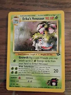 2000 Pokemon Gym Challenge ERIKA'S VENUSAUR 1st Edition HOLO 4/132 PSA 8 NM-MT - Image 2