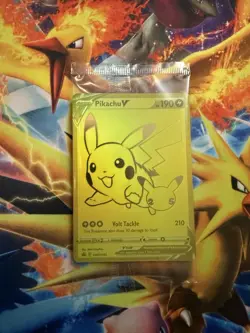 Pikachu V SWSH145 Gold Card Sealed Celebrations Pokemon TCG - SEALED - Image 1