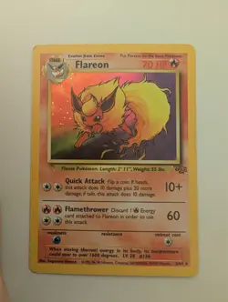 Flareon 3/64 - Pokemon TCG Jungle Unlimited Holo Rare Card - Image 1