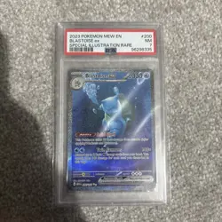 Pokemon TCG Blastoise EX Full Art Holo Card Scarlet & Violet-151 200/165 PSA 7 - Image 1