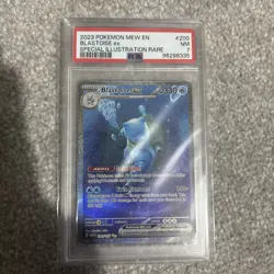 Pokemon TCG Blastoise EX Full Art Holo Card Scarlet & Violet-151 200/165 PSA 7 - Image 3