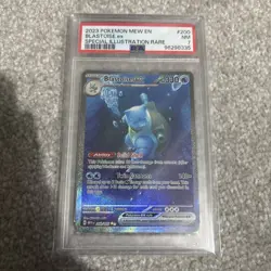 Pokemon TCG Blastoise EX Full Art Holo Card Scarlet & Violet-151 200/165 PSA 7 - Image 5