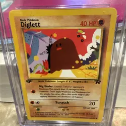 CGC 9 MINT Diglett Team Rocket 1st Edition 2000 Pokemon WOTC 2000 52/82 - Image 5