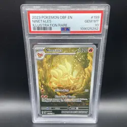 2023 Pokemon Ninetales Obsidian Flames Illustration Rare No. 199 - PSA 10 - Image 1