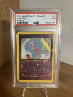PSA 7 Mew Holo 1/18 Southern Islands Promo Pokemon - Image 1