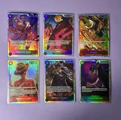 One Piece TCG English 19 Card Lot: SR & SEC & Don: OP12, OP13, OP6, Eb01, OP9 - Image 4