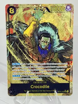Crocodile OP14-120 Alternate Art The Azure Sea's Seven Sec One Piece Alt Secret - Image 1