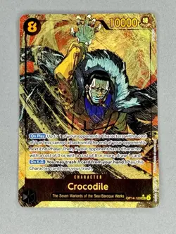 Crocodile OP14-120 Alternate Art The Azure Sea's Seven Sec One Piece Alt Secret - Image 3