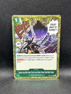 Demon Aura Nine Sword Style Asura Blade Draw Dead Man’s Game OP12-037 One Piece - Image 3