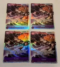 4x Kaido OP01-094 - One Piece TCG English - Super Rare SR Foil Playset NM - Image 1