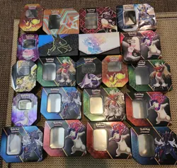 Pokemon EMPTY Lot of 22 Tins and ETBs Only No Cards No Packs - Image 1