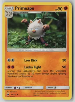 Primeape 51/111 Pokemon Crimson Invasion Rare Lightly Played Card (LP) - Image 1
